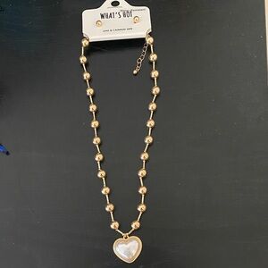 Gold Heart Pendant Necklace by